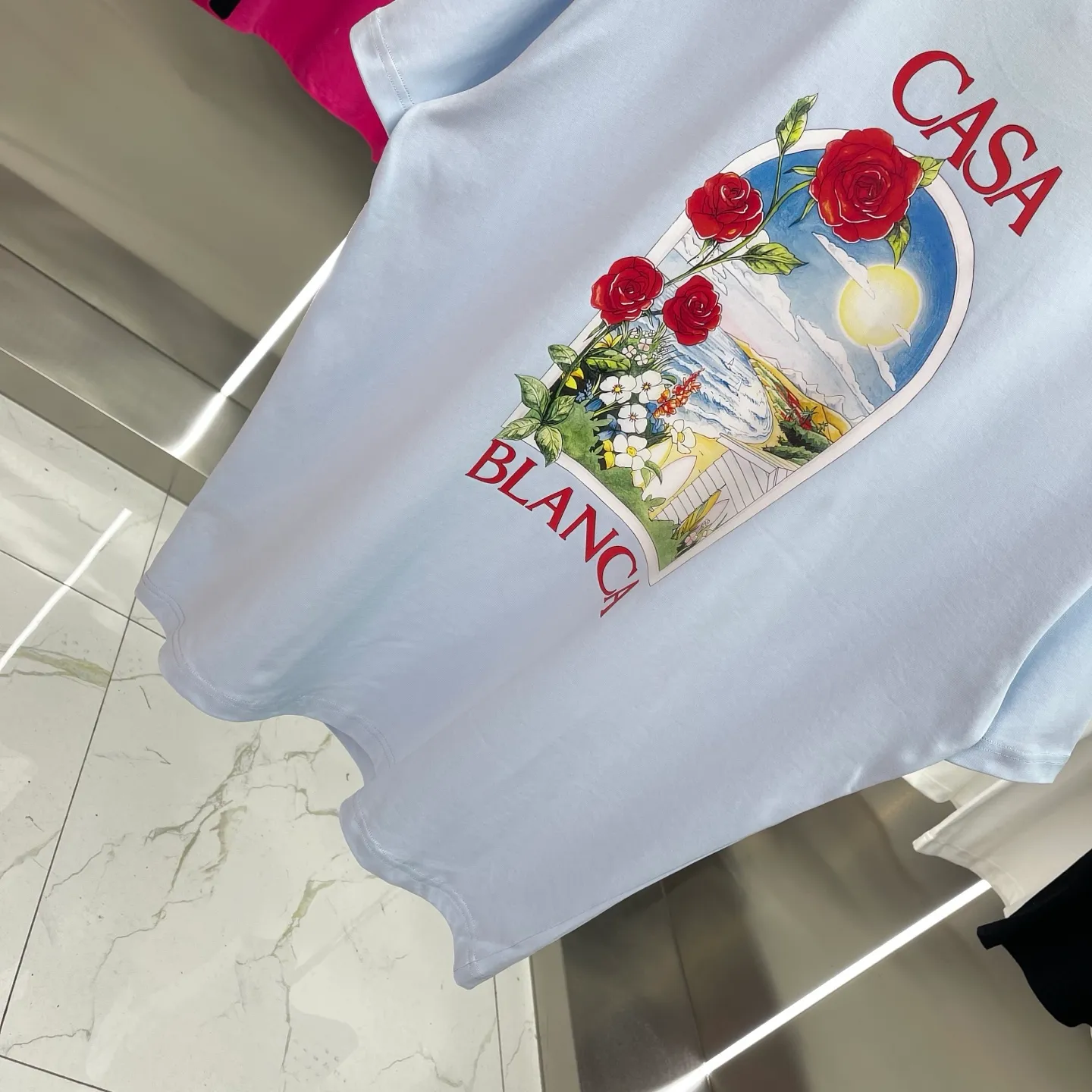 25ss New Arrival Casablanca Classic Series T ～ ， ， 。 ， Classic ， In Stock ！ ：White Black Royal Blue Light Blue Size：S M L XL XXL